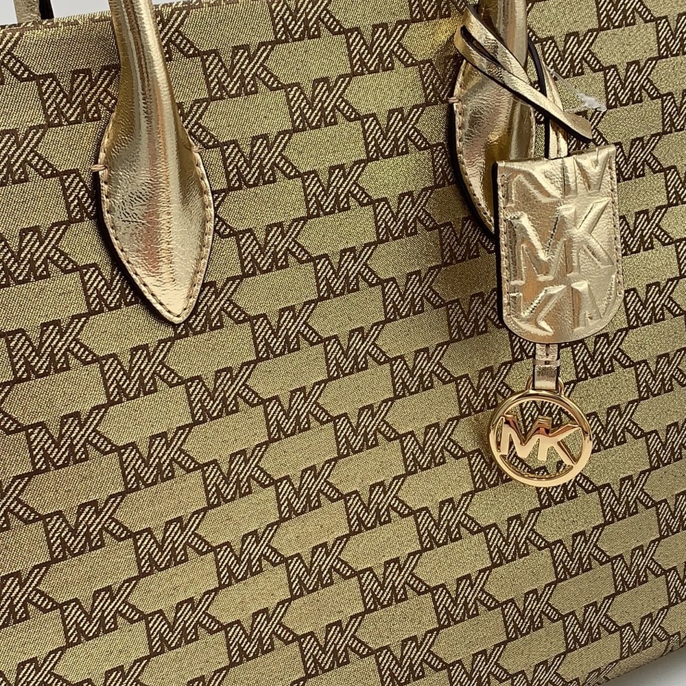 Michael Kors Medium Mirella EW Tote Bag Crossbody Shoulder Handbag PALE GOLD - Picture 15 of 16
